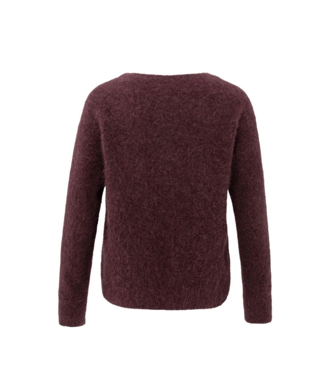Yaya Soft sweater with V-neck 916191 Fudge purple 