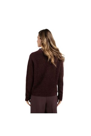 Yaya Soft sweater with V-neck 916191 Fudge purple 
