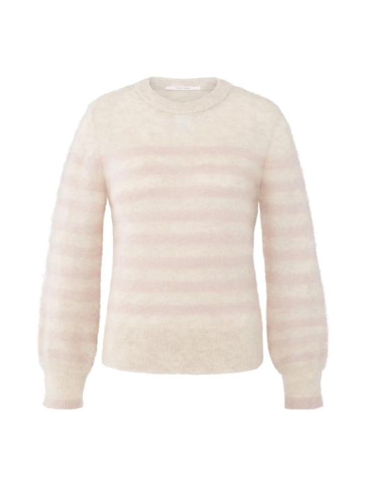 Yaya Striped sweater 615091 Shadow gray pink dessin