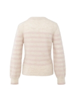 Yaya Striped sweater 615091 Shadow gray pink dessin