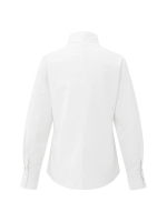 Yaya Blouse with high V-neck collar 00000 Pure white