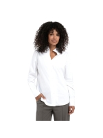 Yaya Blouse with high V-neck collar 00000 Pure white