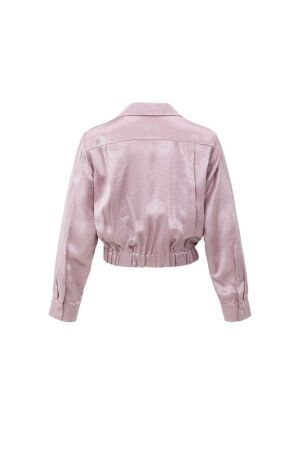 Yaya Cropped satin blouse 53802 Cloud gray purple