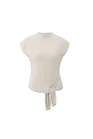 Yaya Blouse with bow collar detail 00000 Pure white