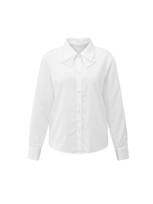 Yaya Blouse with bow collar detail 00000 Pure white