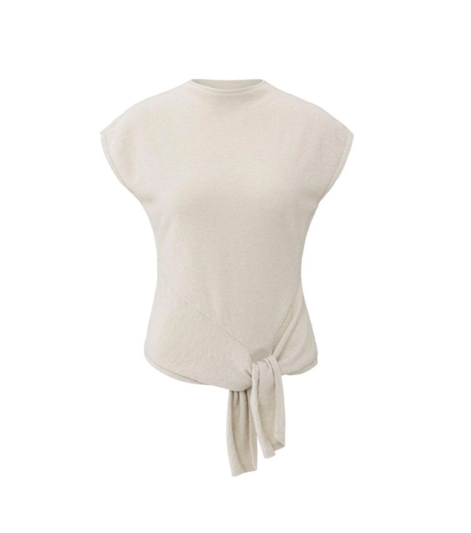 Yaya Blouse with bow collar detail 00000 Pure white