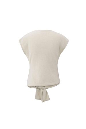 Yaya Blouse with bow collar detail 00000 Pure white