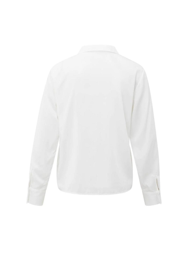 Yaya Blouse with bow collar detail 00000 Pure white