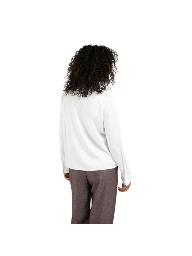 Yaya Blouse with bow collar detail 00000 Pure white
