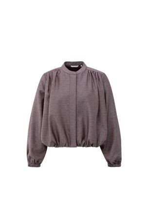 Yaya Balloon-shaped blouse jacket 916191 Fudge purple dessin