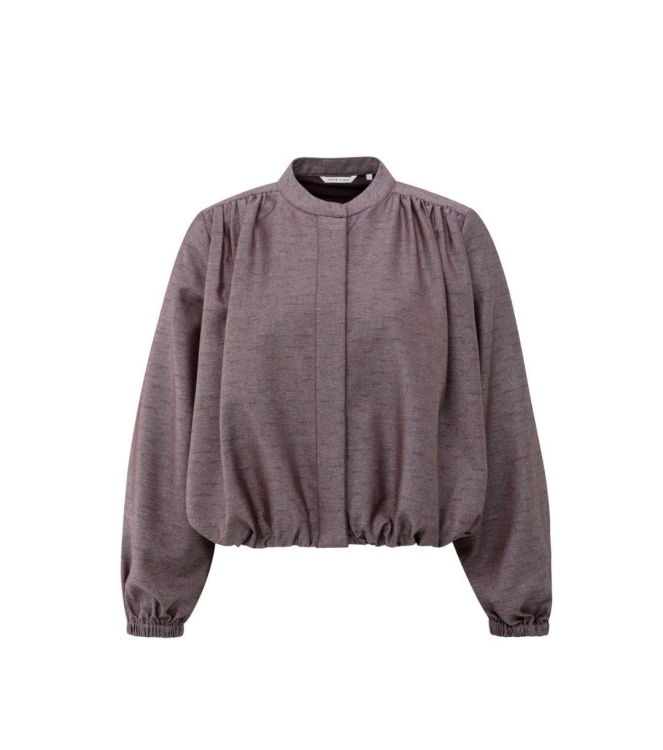 Yaya Balloon-shaped blouse jacket 916191 Fudge purple dessin