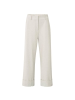 Yaya Trousers with turn-ups 990312 Cloud grey melange