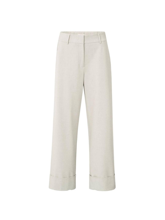Yaya Trousers with turn-ups 990312 Cloud grey melange