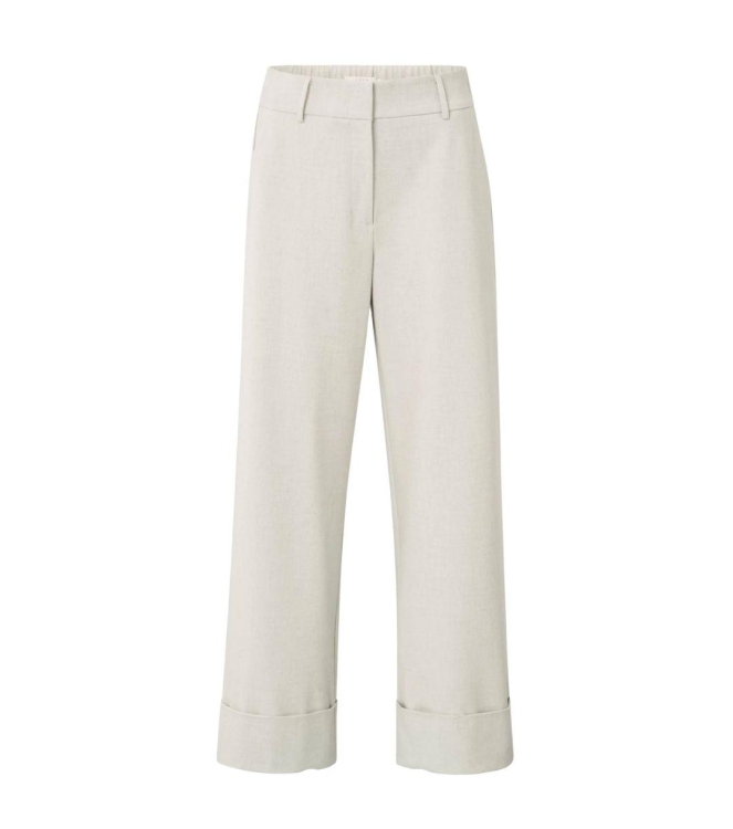 Yaya Trousers with turn-ups 990312 Cloud grey melange