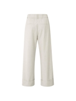 Yaya Trousers with turn-ups 990312 Cloud grey melange