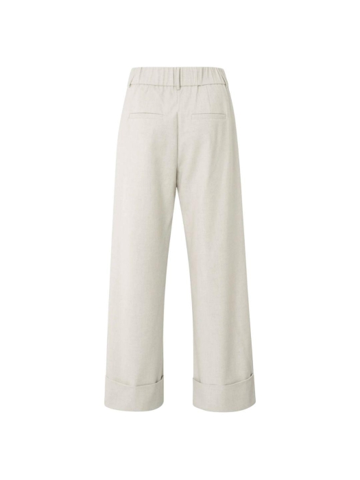 Yaya Trousers with turn-ups 990312 Cloud grey melange