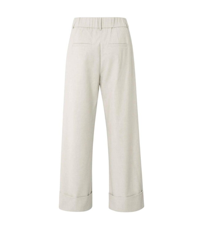 Yaya Trousers with turn-ups 990312 Cloud grey melange