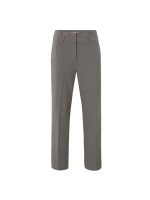 Yaya Trousers with double waistband 990332 Dark taupe grey mel