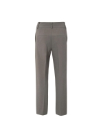 Yaya Trousers with double waistband 990332 Dark taupe grey mel