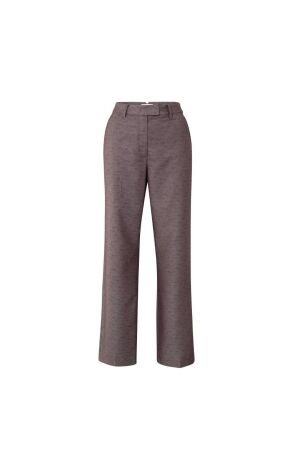 Yaya Shiny woven trousers 916191 Fudge purple dessin