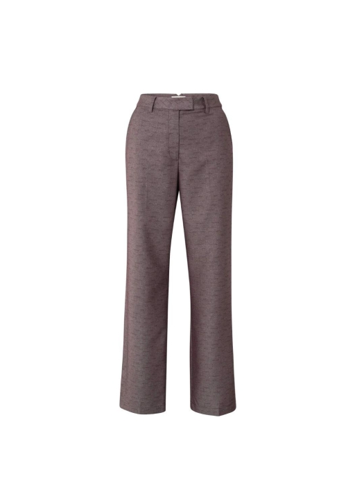 Yaya Shiny woven trousers 916191 Fudge purple dessin