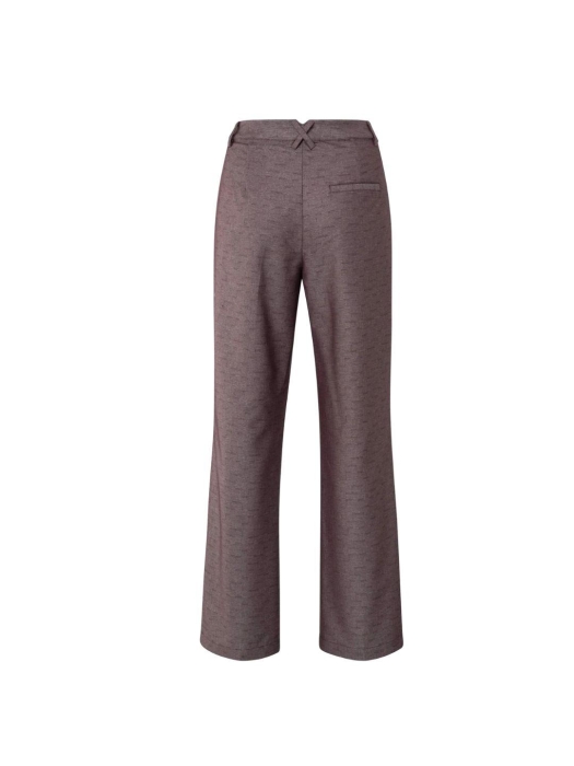 Yaya Shiny woven trousers 916191 Fudge purple dessin