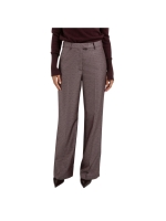 Yaya Shiny woven trousers 916191 Fudge purple dessin