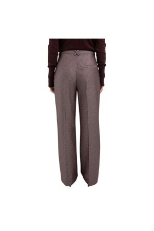 Yaya Shiny woven trousers 916191 Fudge purple dessin