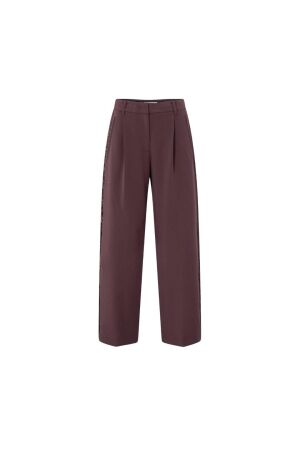Yaya Trousers with satin side tape 916191 Fudge purple 