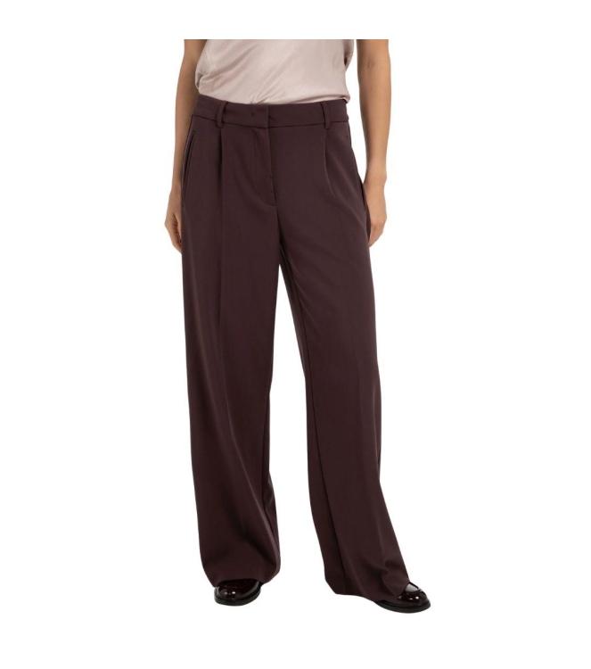 Yaya Trousers with satin side tape 916191 Fudge purple 