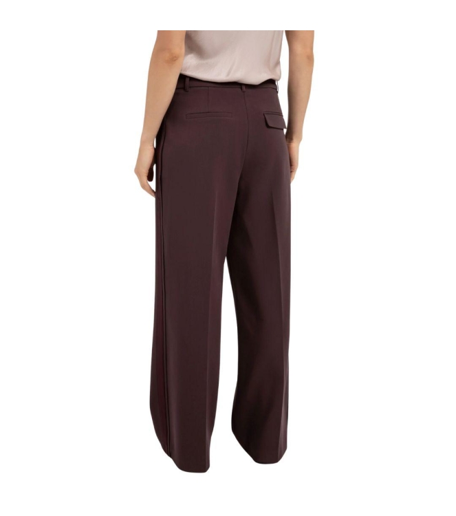 Yaya Trousers with satin side tape 916191 Fudge purple 