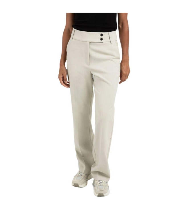 Yaya Trousers with chic waistband 990312 Cloud grey melange