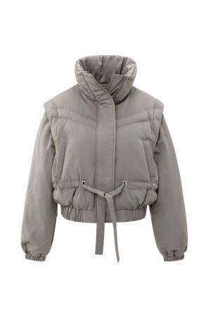 Yaya Jacket with zip-off sleeves 99032 Taupe grey