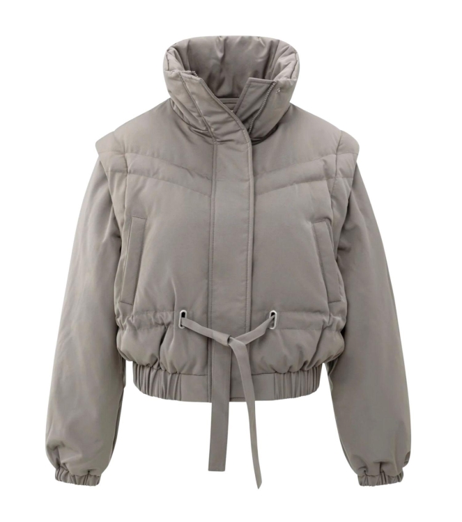 Yaya Jacket with zip-off sleeves 99032 Taupe grey