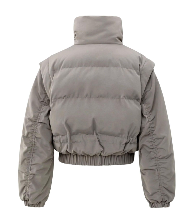 Yaya Jacket with zip-off sleeves 99032 Taupe grey
