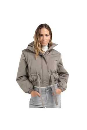 Yaya Jacket with zip-off sleeves 99032 Taupe grey