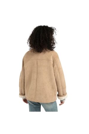 Yaya Oversized lammy coat 99030 Light camel