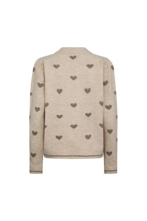 Freequent Jacquards long sleeve Moonbeam mel w. deser t mel