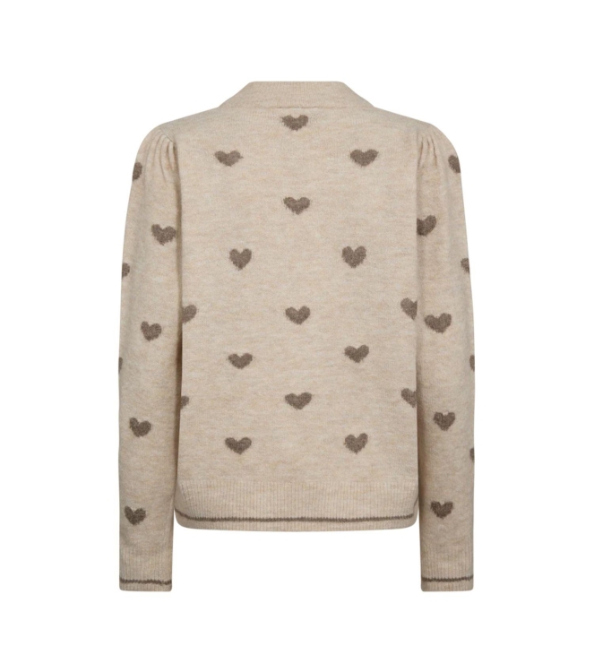 Freequent Jacquards long sleeve Moonbeam mel w. deser t mel