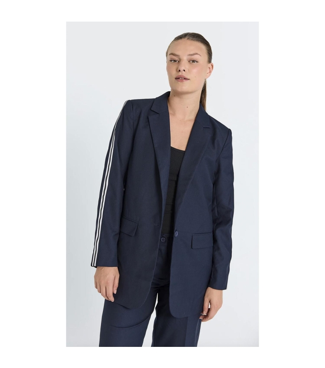 Freequent Blazer sporty deco tape Salute w. star offwhite