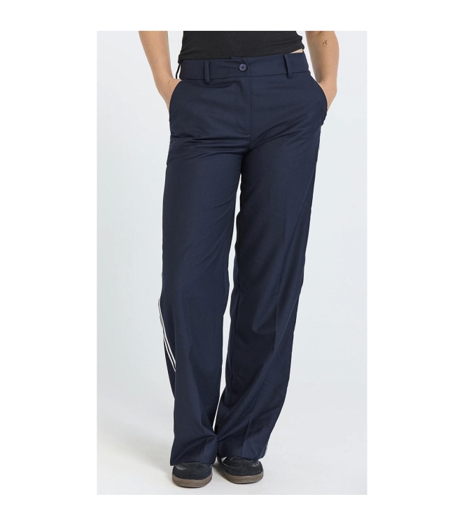 Freequent Wide leg sportydeco tape Salute w.star offwhite