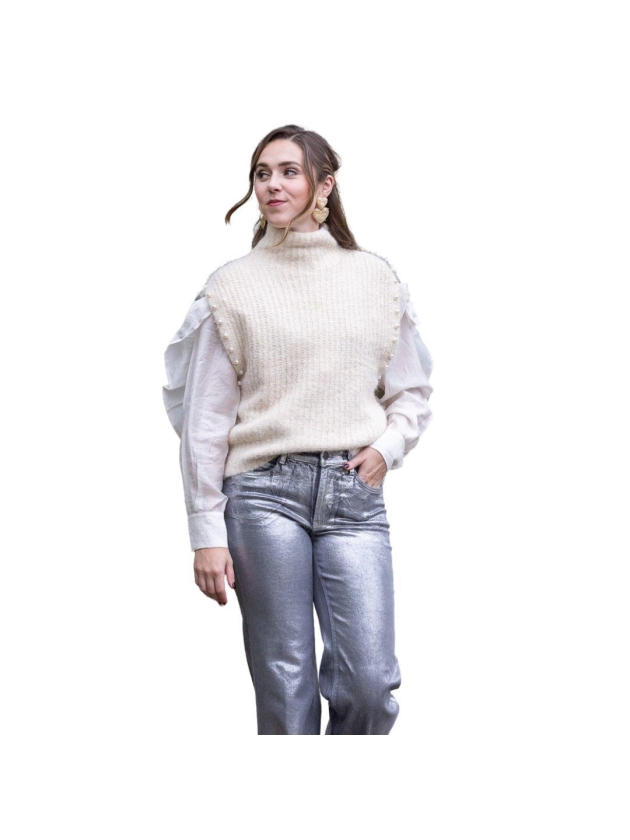Freequent Fishermans stitch  moonbeam melange