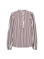 Freequent Yarn dyed stripe Star off white w. port royale