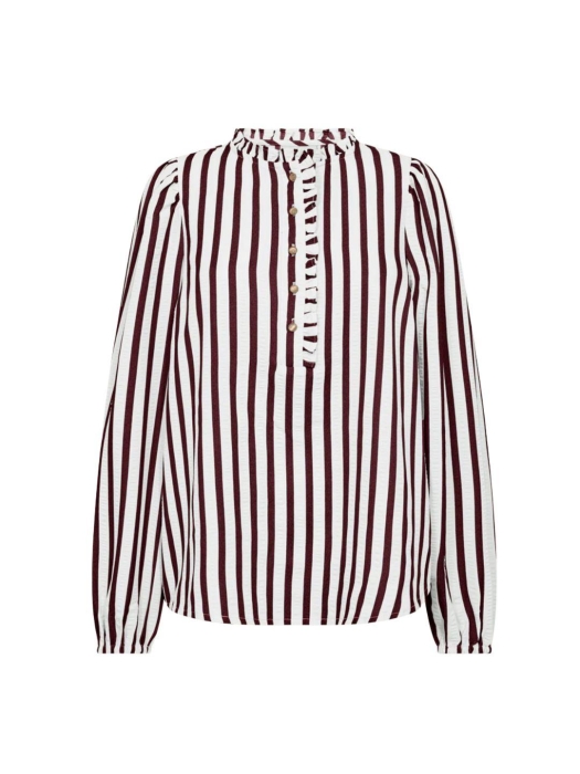 Freequent Yarn dyed stripe Star off white w. port royale