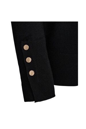 Freequent Plain flat gold button black