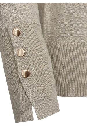 Freequent Plain flat gold button Moonbeam melange