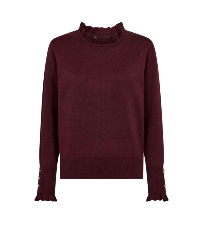 Freequent Turtle neck w. frill diamond buttons Port royale