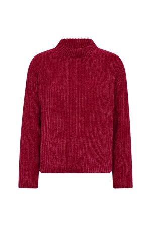 Freequent Ribbed chenille knit Chili pepper
