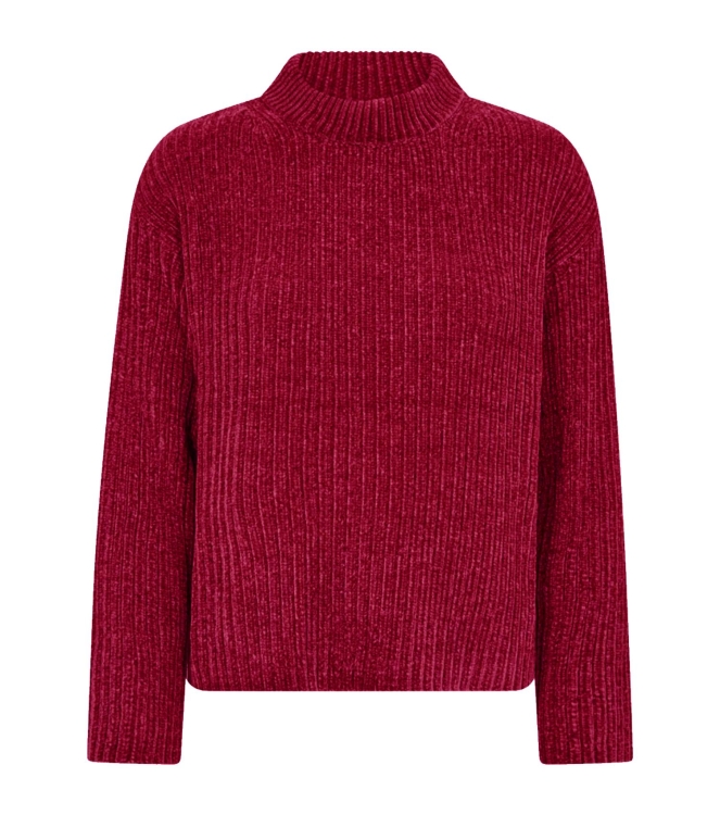 Freequent Ribbed chenille knit Chili pepper