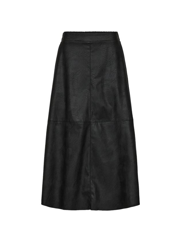 Freequent Faux leather skirt Black
